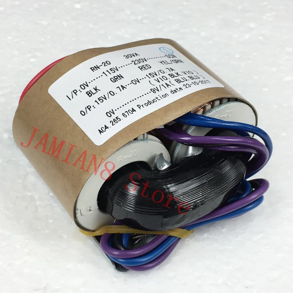 2019 new R type Audio transformer 30W 30VA double 15v+9V input voltage 220V or 115v Output AC15V*2+AC9V
2019 new R type Audio transformer 30W 30VA double 15v+9V input voltage 220V or 115v Output AC15V*2+AC9V