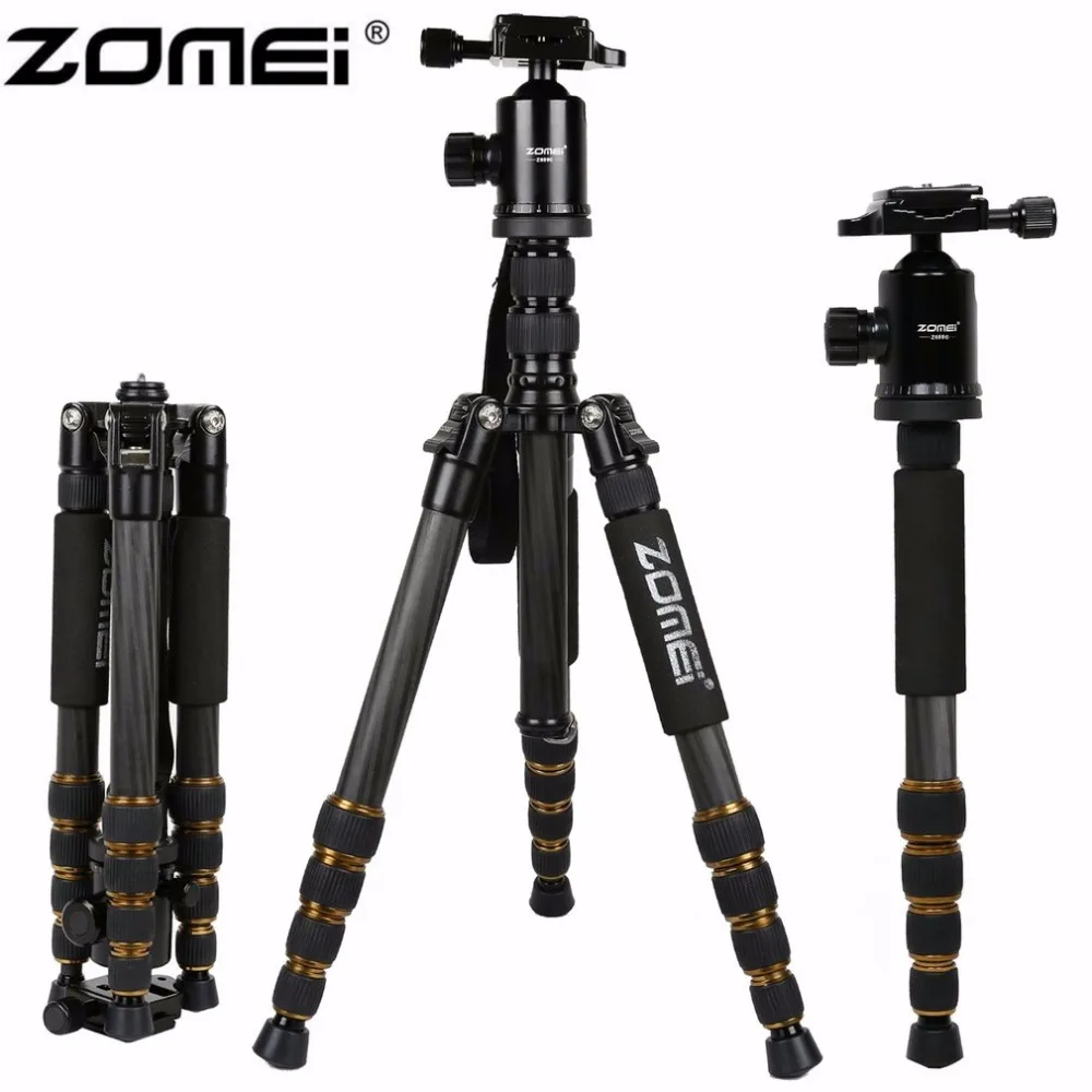 

ZOMEI Z699C Professional Portable Travel Carbon fiber Adjustable camera Tripod Monopod+Ball head for Digital SLR DSLR Camera