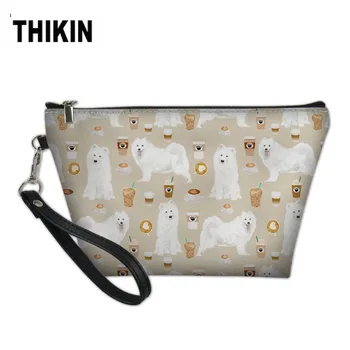 THIKIN Cosmetic Cases Samoyed Printing Make Up Bag for Women Females Travel Organizer Toiletry Bag Ladies Portable Wash Kit Bags
THIKIN Cosmetic Cases Samoyed Printing Make Up Bag for Women Females Travel Organizer Toiletry Bag Ladies Portable Wash Kit Bags