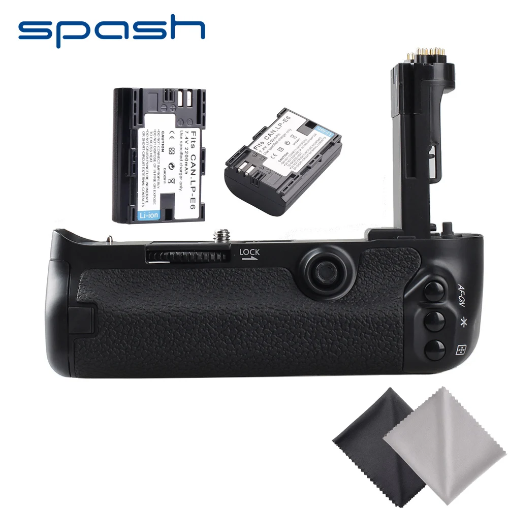 

spash Vertical Battery Grip with 2pcs LP-E6 Batteries for Canon EOS 5D Mark iii 5D3 5D III 5DS 5DSR Camera Replace BG-E11