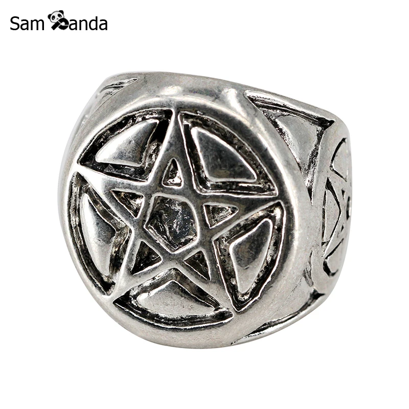 2018 Punk Vintage Trend Mens Ring Gothic Cool Pentagram Alloy Silver Color Star Ring For Mens Fashion Jewelry Drop Shipping
2018 Punk Vintage Trend Mens Ring Gothic Cool Pentagram Alloy Silver Color Star Ring For Mens Fashion Jewelry Drop Shipping