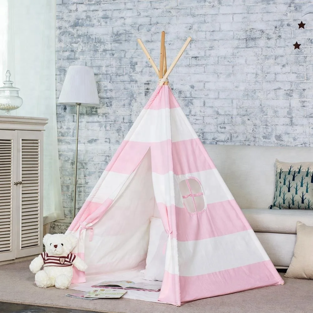 Pink Striped Teepee Kids Teepee Tent Kids Tent Playhouse Wigwam Tee Pee