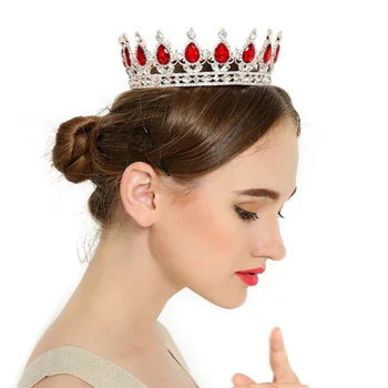 Baroque Red Blue Gig Water Drop Crystal Crown Tiara Full Round Gold Crown Bridal Hair Accessories Jewelry Wedding Diademe Boda
Baroque Red Blue Gig Water Drop Crystal Crown Tiara Full Round Gold Crown Bridal Hair Accessories Jewelry Wedding Diademe Boda