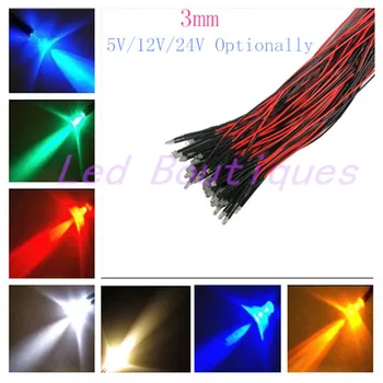 100PCS DC5V/12V/24V Optionally 3mm/5mm/10mm Red/blue/green/white/yellow color Pre-Wired LED
100PCS DC5V/12V/24V Optionally 3mm/5mm/10mm Red/blue/green/white/yellow color Pre-Wired LED