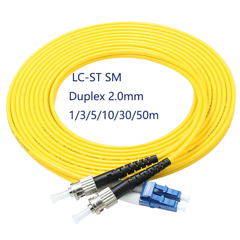 Manufacturer price LC/UPC-ST/UPC Singlemode SM Duplex Fiber Optical Jumper Fiber Optic Patch Cord 1m/3m/5m/10m/30m/50m
Manufacturer price LC/UPC-ST/UPC Singlemode SM Duplex Fiber Optical Jumper Fiber Optic Patch Cord 1m/3m/5m/10m/30m/50m