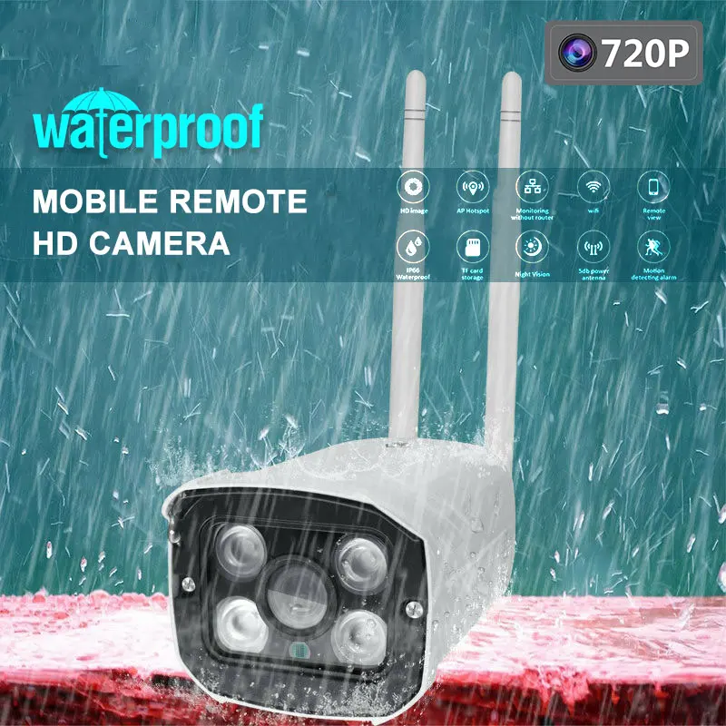 WIFI Camera IR-CUT Outdoor Waterproof Wireless HD Camera 720P HD Bullet Camera Wireless IP Camera Surveillance Infrared
WIFI Camera IR-CUT Outdoor Waterproof Wireless HD Camera 720P HD Bullet Camera Wireless IP Camera Surveillance Infrared