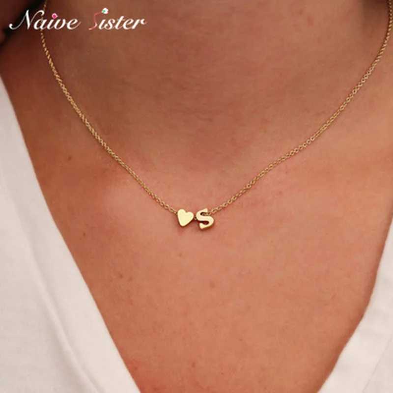Tiny Initial Name Choker Necklace 26 Letters Heart Pendant Necklaces for Women Collares Collier Gift Alloy Jewelry 2019
Tiny Initial Name Choker Necklace 26 Letters Heart Pendant Necklaces for Women Collares Collier Gift Alloy Jewelry 2019