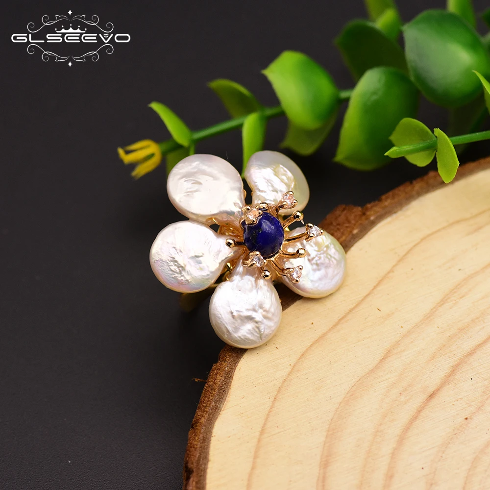 GLSEEVO 925 Sterling Silver Natural Fresh Water Pearl Flower Ring For Women Party Wedding Luxury Fine Jewelry Anillos GR0232
GLSEEVO 925 Sterling Silver Natural Fresh Water Pearl Flower Ring For Women Party Wedding Luxury Fine Jewelry Anillos GR0232