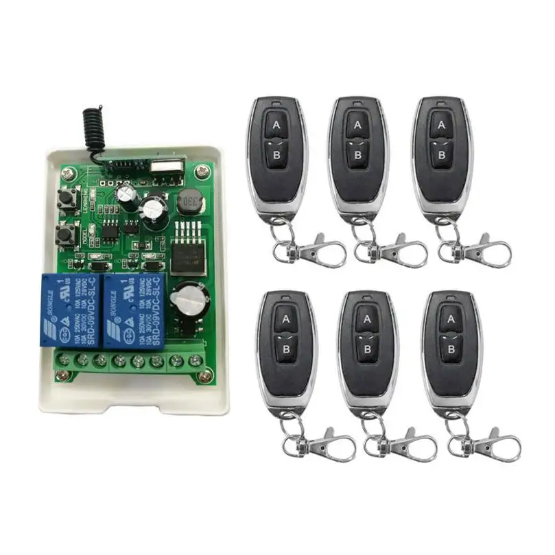 DC12V 24V 36V 48V 2CH 2-Gang RF Wireless Remote Control Switch System receiver transmitter universal 433mhz
DC12V 24V 36V 48V 2CH 2-Gang RF Wireless Remote Control Switch System receiver transmitter universal 433mhz