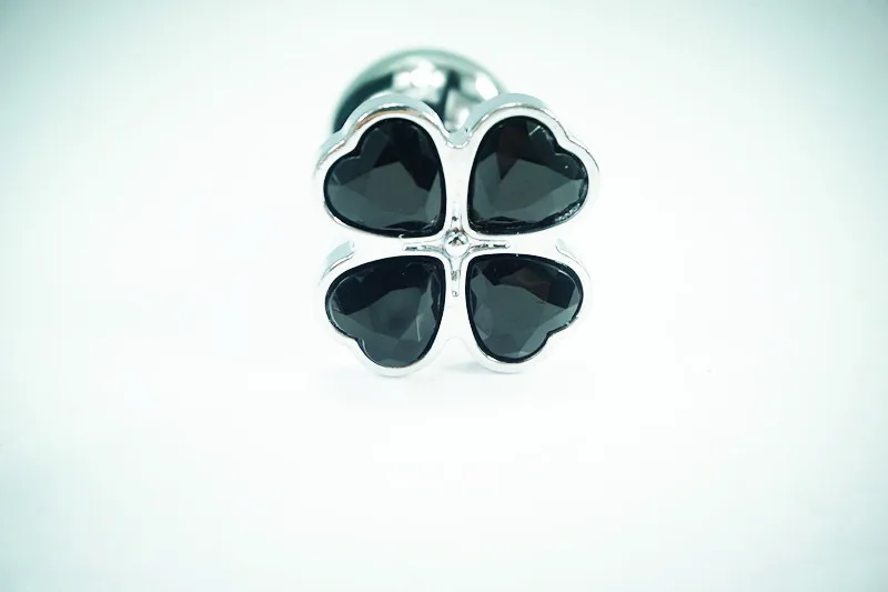 Dia 26mm*length 67mm small size new design four leaf cover Metal Anal plug jewelry butt beads dildo Sex toys for men women 6