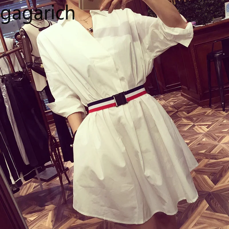 Gagarich 2019 Spring New Fashion Dress Korean White Shirt Women's Loose Slim Half Sleeve Solid Dresses
Gagarich 2019 Spring New Fashion Dress Korean White Shirt Women's Loose Slim Half Sleeve Solid Dresses