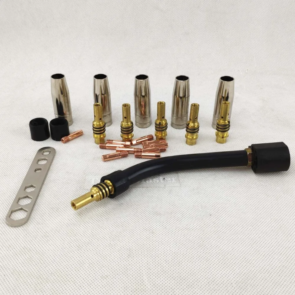 15AK Torch Gun Consumables 24pcs Gas Nozzle Tips Holder Tips Goose Neck Bend for MB 15AK MIG Welding Torch
15AK Torch Gun Consumables 24pcs Gas Nozzle Tips Holder Tips Goose Neck Bend for MB 15AK MIG Welding Torch