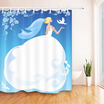 Sexy Girl And Bride Shower Curtain African American Black Girl Bathroom Waterproof Extra Long Polyester Fabric For Bathtub Decor 
Sexy Girl And Bride Shower Curtain African American Black Girl Bathroom Waterproof Extra Long Polyester Fabric For Bathtub Decor