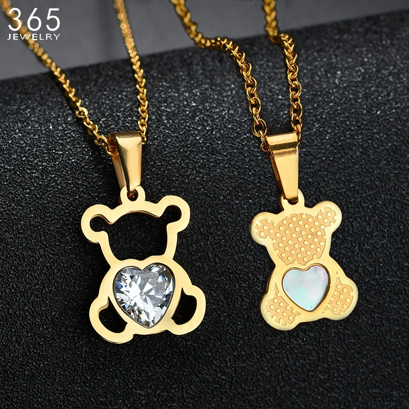 Charm Hollow Cubic Zircon Bear Chain Necklaces For Women Gold Color Animal Necklace Jewelry Gift
Charm Hollow Cubic Zircon Bear Chain Necklaces For Women Gold Color Animal Necklace Jewelry Gift