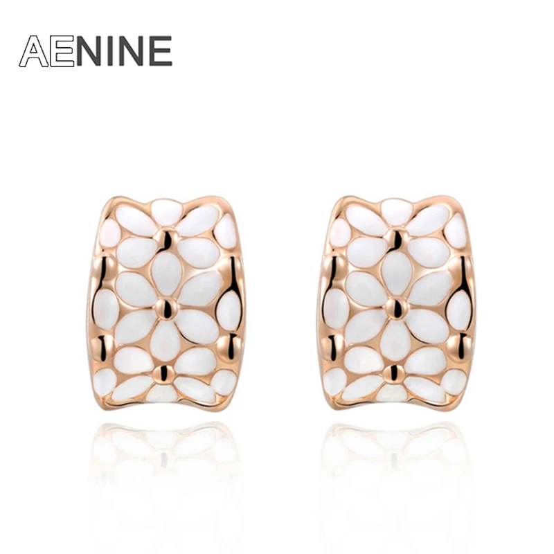AENINE Brand Rose Gold Color Oil Drip White Flower Earrings For Women/Girls Party Jewelry L2020409325
AENINE Brand Rose Gold Color Oil Drip White Flower Earrings For Women/Girls Party Jewelry L2020409325
