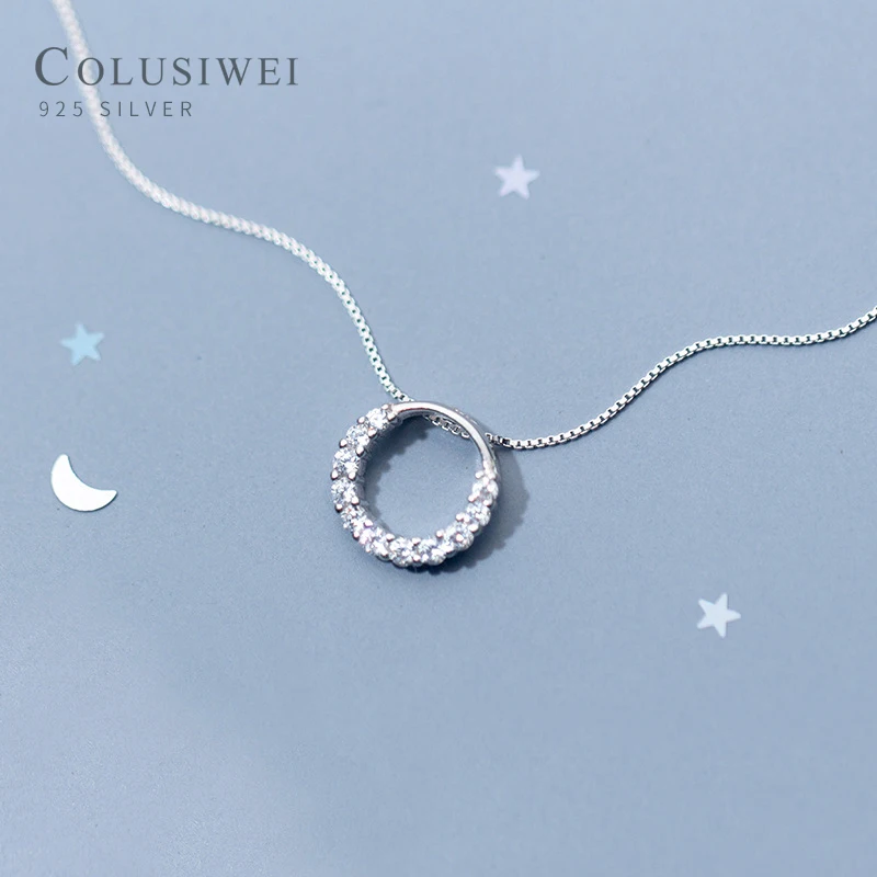 Colusiwei Simple Round Pendant Necklace for Women Cubic Zirconia Geometric Choker Necklaces 925 Sterling Silver Fine Jewelry
Colusiwei Simple Round Pendant Necklace for Women Cubic Zirconia Geometric Choker Necklaces 925 Sterling Silver Fine Jewelry