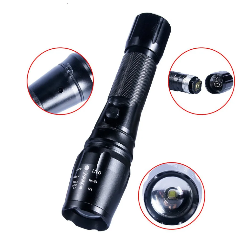 T6 Super Bright Flashlight High Power LED Waterproof Outdoor Camping Hiking Hunting Fishing Torch Flashlight
T6 Super Bright Flashlight High Power LED Waterproof Outdoor Camping Hiking Hunting Fishing Torch Flashlight