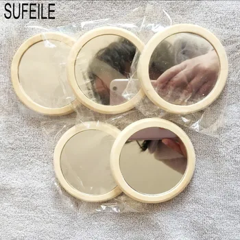 Wooden Small Round Mirror Portable Pocket HD Mirror Wood Mini Makeup Mirror 7cm D50
Wooden Small Round Mirror Portable Pocket HD Mirror Wood Mini Makeup Mirror 7cm D50