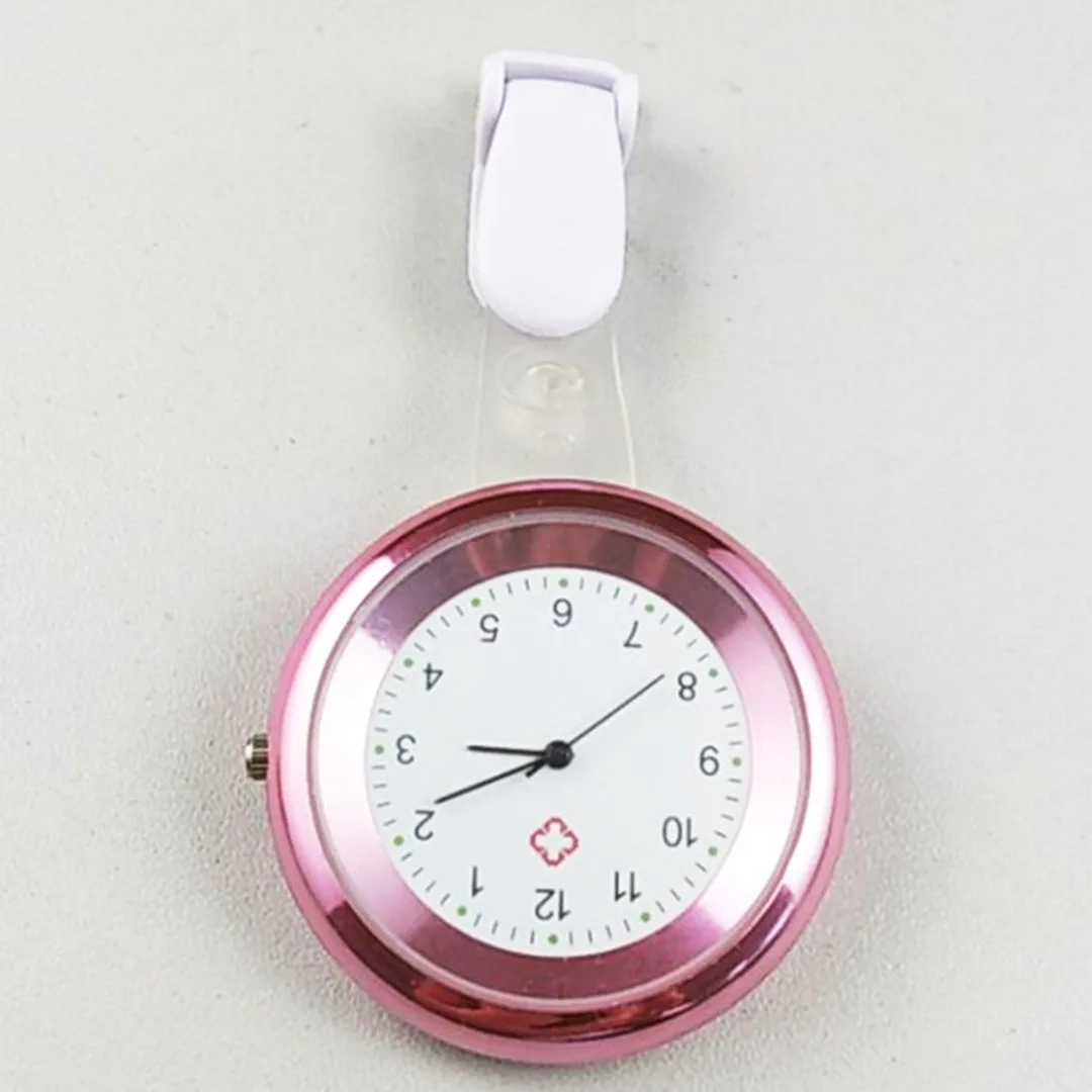 Shellhard Women Lady Fashion Silicone Nurse Watch 8 Colors Round Dial Quartz Doctor Medical Pocket Fob Watches Brooch Pendant