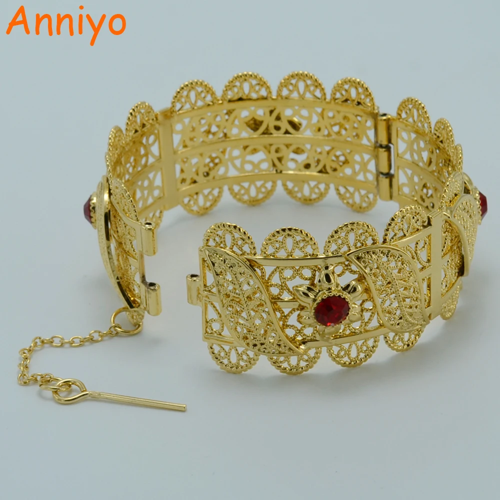 Anniyo Big and Wide Bangle For Women Gold Color Dubai Jewelry With Stone Africa Gift/India/Middle East Style #003702
Anniyo Big and Wide Bangle For Women Gold Color Dubai Jewelry With Stone Africa Gift/India/Middle East Style #003702