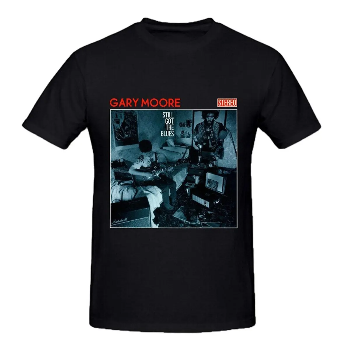 Short Sleeve Cool Casual Gary Moore Still Got The Blues Men's Short Sleeve Crew Neck T-shirt Stranger Things Design T Shirt