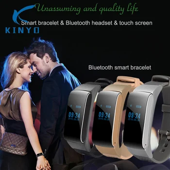 Kinyo 2018 smart bracelet wristband Bluetooth headset touch screen Portable Talk Pedometer Active Fitness Tracker smart band
Kinyo 2018 smart bracelet wristband Bluetooth headset touch screen Portable Talk Pedometer Active Fitness Tracker smart band