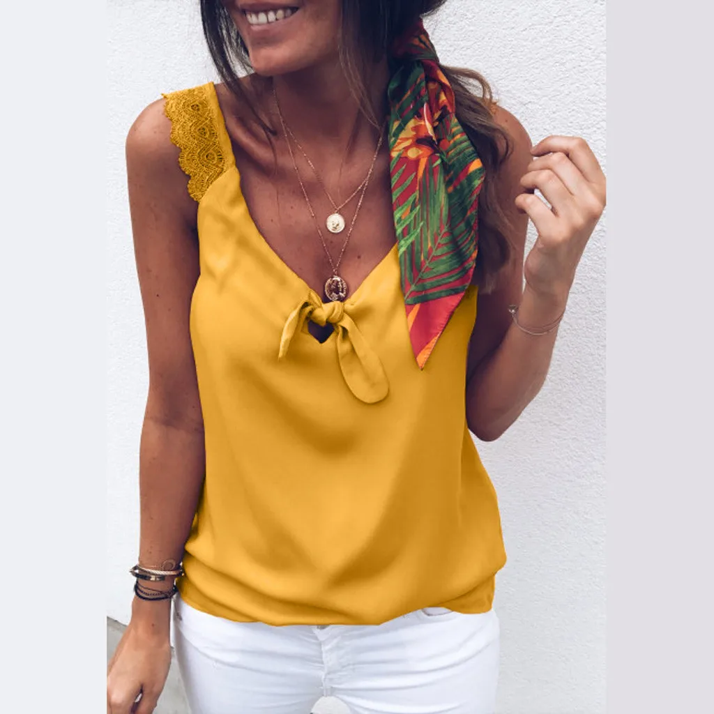 yellow Tank Top Camis Women tie up lace top Sexy tshirt women blusas and tops summer Casual Women Vest black white camisast
yellow Tank Top Camis Women tie up lace top Sexy tshirt women blusas and tops summer Casual Women Vest black white camisast