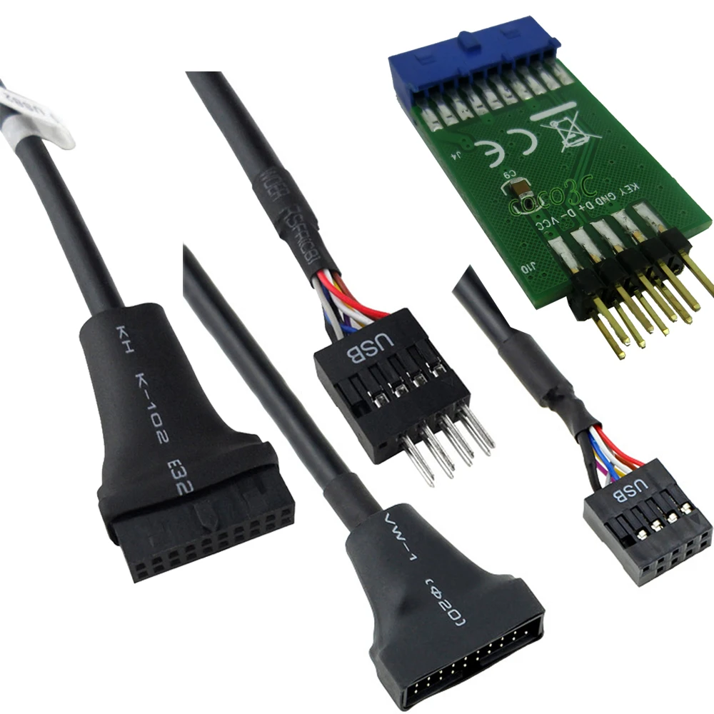 Computer Motherboard 19pin USB 3.0 Male header to 9pin USB 2.0 Female port Cable 20Pin Female to 9 Pin Male card adapter
Computer Motherboard 19pin USB 3.0 Male header to 9pin USB 2.0 Female port Cable 20Pin Female to 9 Pin Male card adapter