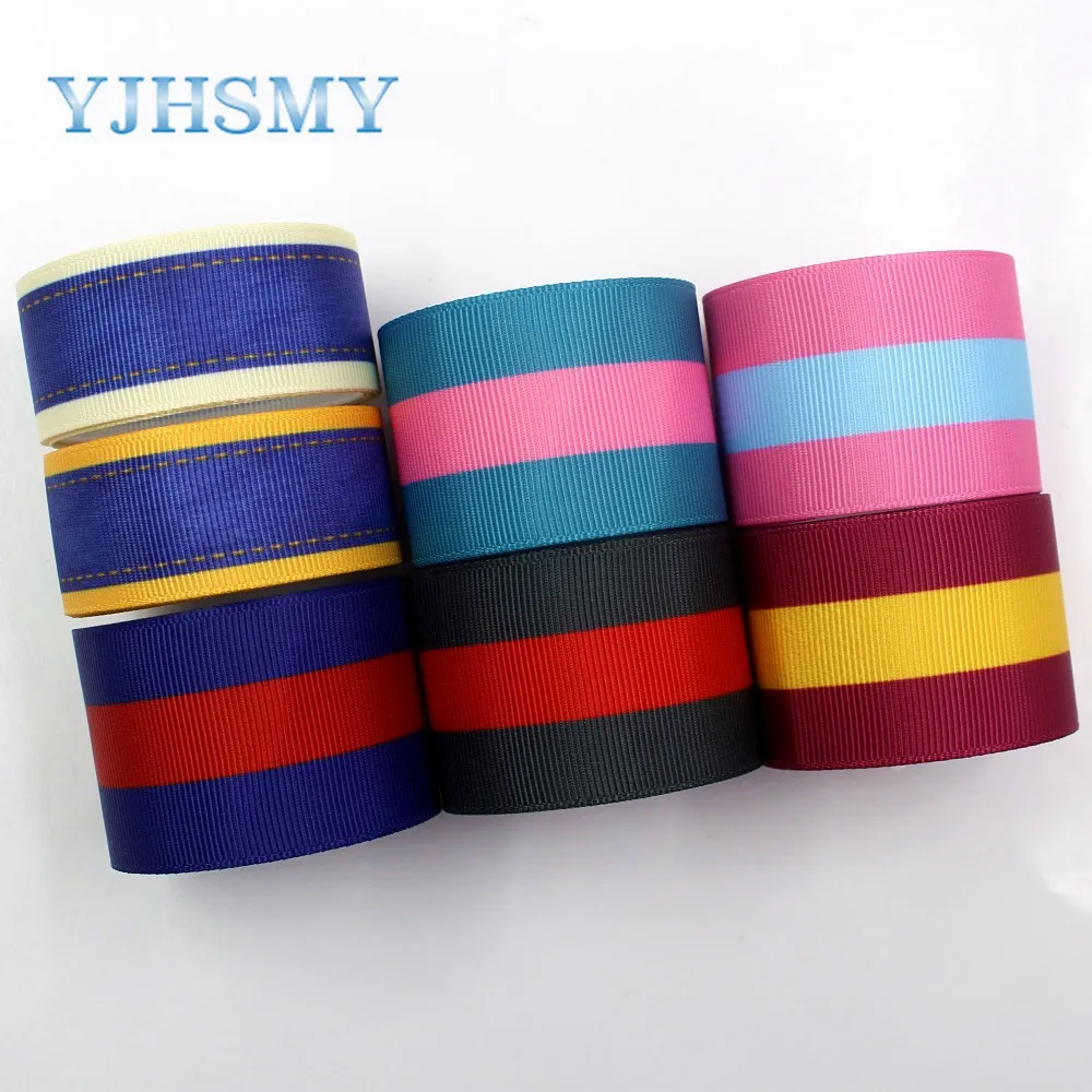 

YJHSMY G-181013-1388,25/38mm 5 Yards geometric stripe Ribbons Thermal transfer Printed grosgrain,DIY Clothing Handmade materials