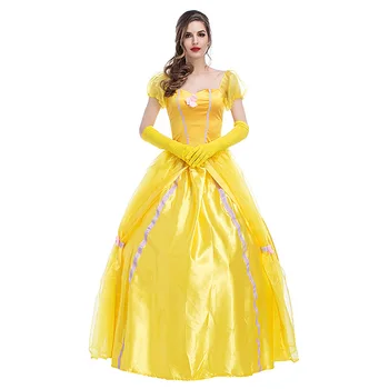 Halloween Beauty and the beast Women Belle Princess dress Classic ball gown yellow fancy dress any size
Halloween Beauty and the beast Women Belle Princess dress Classic ball gown yellow fancy dress any size