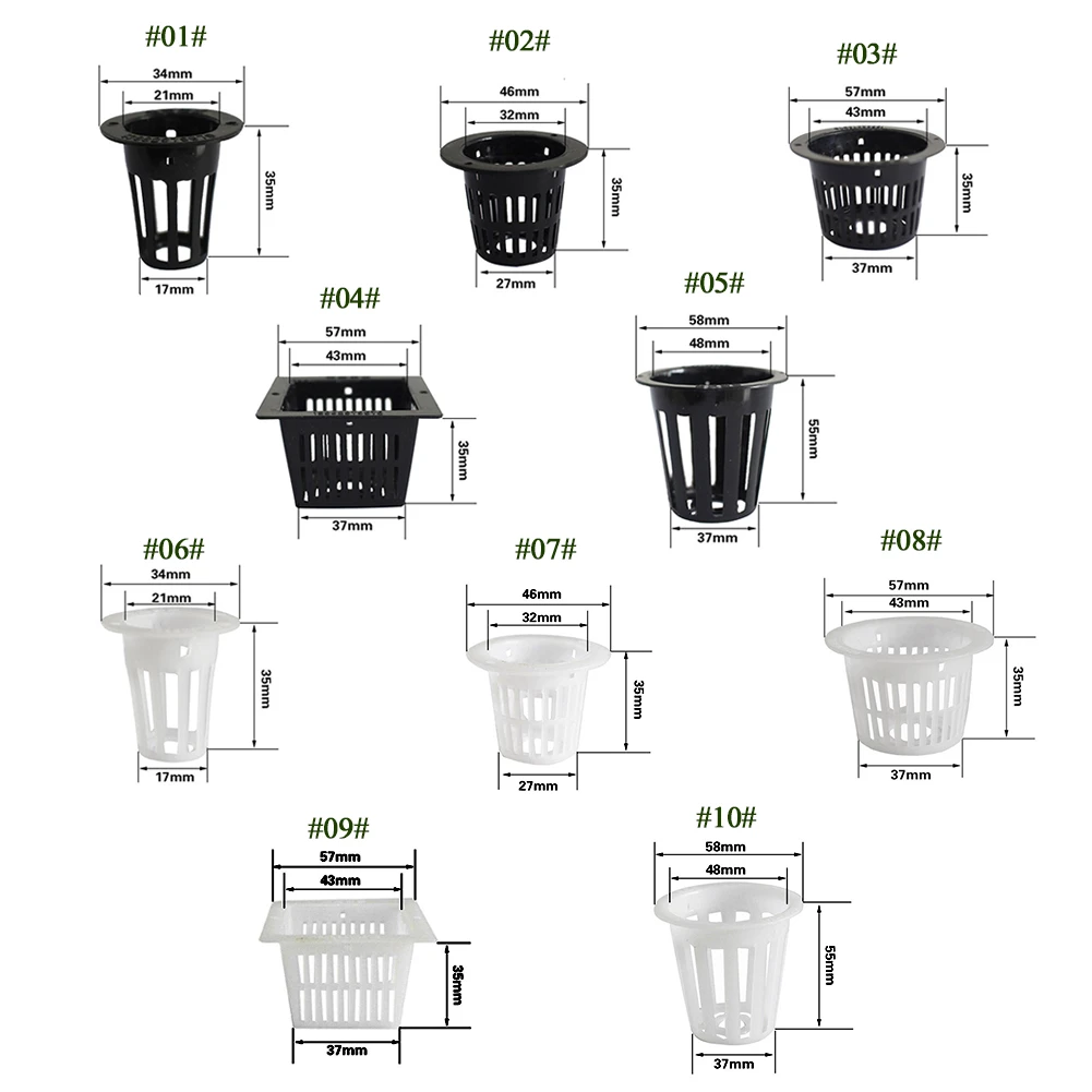 10 TopHeavy Duty Mesh Pot Net Cup Basket Hydroponic Aeroponic Plant Grow P0HWC