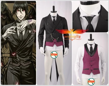 Black Butler Kuroshitsuji Sebastian Cosplay Costume Adult Men Uniform swallowtail Christmas Halloween Top Vest+Shirt+Tie Stock
Black Butler Kuroshitsuji Sebastian Cosplay Costume Adult Men Uniform swallowtail Christmas Halloween Top Vest+Shirt+Tie Stock