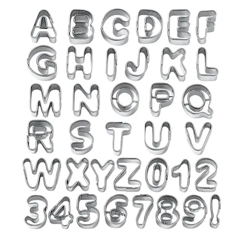 37PCS Cookie Cutter Stainless Steel Alphabet Number Letter Shape Cookie Cutter Mold Biscuit Mold DIY Cake Moulds Baking Tools
37PCS Cookie Cutter Stainless Steel Alphabet Number Letter Shape Cookie Cutter Mold Biscuit Mold DIY Cake Moulds Baking Tools