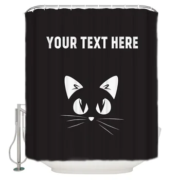 Fashionable black cat shower curtain Custom Polyester waterproof Curtain Bathroom Cat Rings Included 66" x 72"
Fashionable black cat shower curtain Custom Polyester waterproof Curtain Bathroom Cat Rings Included 66" x 72"