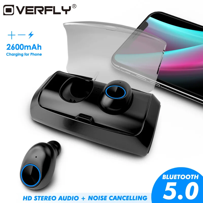 Overfly Mini Wireless TWS Bluetooth 5.0 Earphone Noise Cancelling Earbuds Stereo Headphones With Mic Charging box Bass Headset 
Overfly Mini Wireless TWS Bluetooth 5.0 Earphone Noise Cancelling Earbuds Stereo Headphones With Mic Charging box Bass Headset