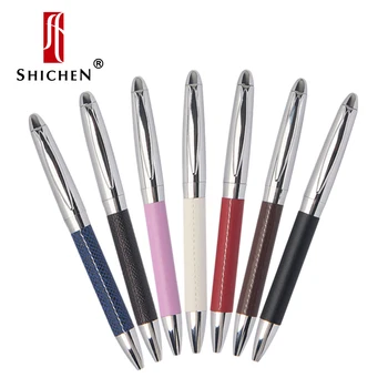 Shichen A030 Promotional ball pen making machine leather wrapped barrel 0.7&1.0mm refill leather metal ballpoint pen
Shichen A030 Promotional ball pen making machine leather wrapped barrel 0.7&1.0mm refill leather metal ballpoint pen