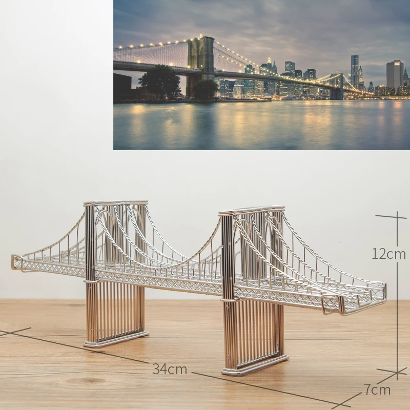 Steel Wire Model Brooklyn Bridge Authentic Architecture Replica Statue, Card Holder and Award
Steel Wire Model Brooklyn Bridge Authentic Architecture Replica Statue, Card Holder and Award