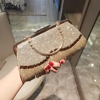Korean Rhinestone Tassels Handbag Fashion Brand Elegant Evening Clutch Bag Female Diamonds Wedding Purse With Rhinestone 2019
Korean Rhinestone Tassels Handbag Fashion Brand Elegant Evening Clutch Bag Female Diamonds Wedding Purse With Rhinestone 2019