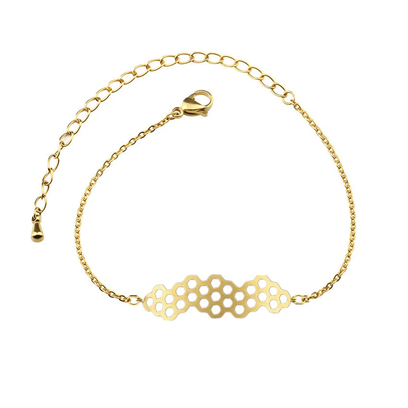 10pcs/lot Geometric Hexagon Bracelet For Women Gold Color Choker Chain Stainless Steel Honeycomb Bracelet Bridesmaid Jewelry
10pcs/lot Geometric Hexagon Bracelet For Women Gold Color Choker Chain Stainless Steel Honeycomb Bracelet Bridesmaid Jewelry