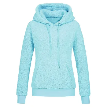 Women Sherpa Fleece Sweater Hooded Big Size Pullover With Pocket Casual Winter Tops Female Drawstring Hooded Fleece Sweaters
Women Sherpa Fleece Sweater Hooded Big Size Pullover With Pocket Casual Winter Tops Female Drawstring Hooded Fleece Sweaters