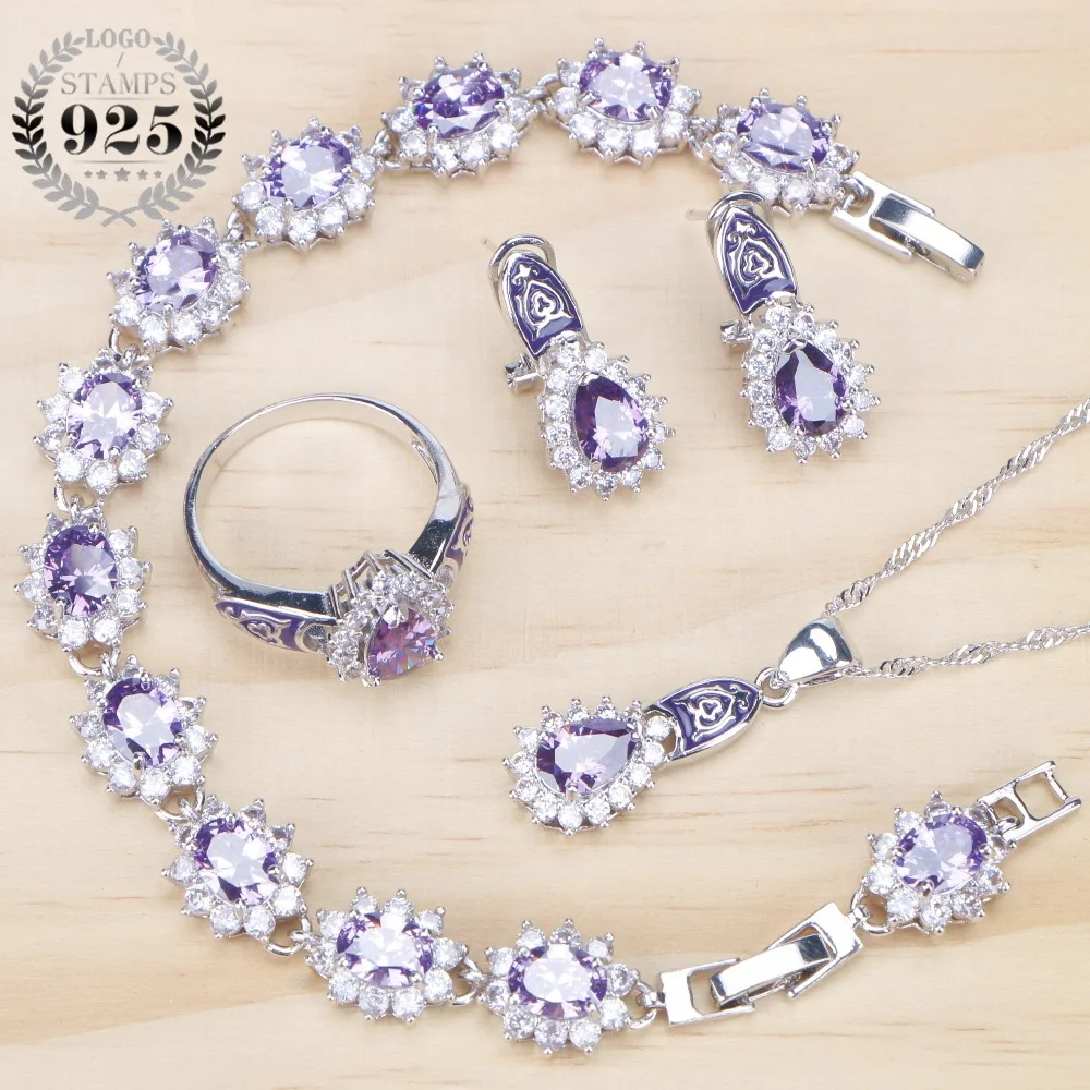 Zirconia Bridal 925 Sterling Silver Costume Women Jewelry Sets Bracelets Necklace&Pendant Rhinestone Earrings Ring Set Gifts Box
Zirconia Bridal 925 Sterling Silver Costume Women Jewelry Sets Bracelets Necklace&Pendant Rhinestone Earrings Ring Set Gifts Box