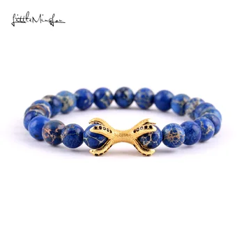 Little MingLou Men Blue Emperor Stone Beads Bracelet CZ Dragon Paw Octopus Charm Bracelet & Bangles for souvenir jewelry
Little MingLou Men Blue Emperor Stone Beads Bracelet CZ Dragon Paw Octopus Charm Bracelet & Bangles for souvenir jewelry