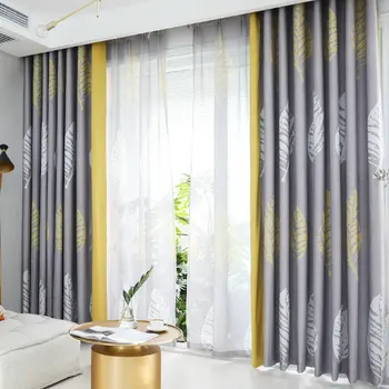 Nordic Curtains For Living Room and Bedroom Big Leaves Blue Yellow Grey Shades Patchwork Curtain Window Treatement Drape Shades
Nordic Curtains For Living Room and Bedroom Big Leaves Blue Yellow Grey Shades Patchwork Curtain Window Treatement Drape Shades