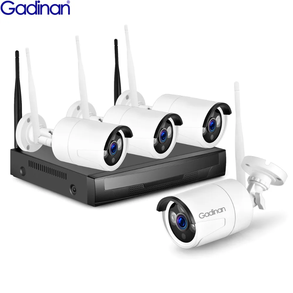 

GADINAN 4CH HD Wireless NVR Kit P2P 720P 1MP 1080P 2MP Outdoor IR Night Vision Security Camera WIFI CCTV System Set P2P XMeye