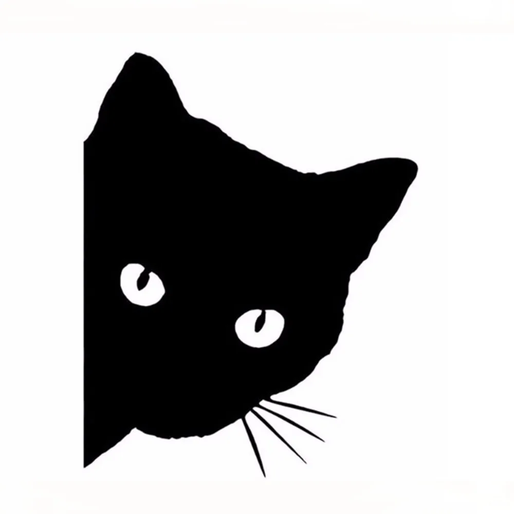 Креативная черная кошка Уход за кожей лица Автомобиль декоры наклейки