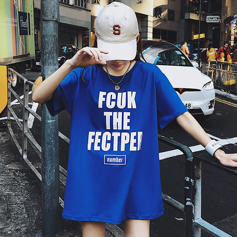 HLBCBG Summer Cotton Letter Embroidery Tshirt Women White Bllue Women Tees O-Neck Short Sleeve Loose T-shirt 2019 Women Tops
HLBCBG Summer Cotton Letter Embroidery Tshirt Women White Bllue Women Tees O-Neck Short Sleeve Loose T-shirt 2019 Women Tops