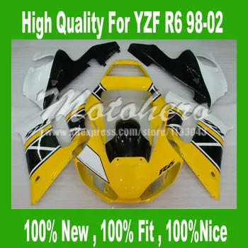 Pre_drilledYZF R6 Fairing kits for Yamaha YZF R6 1998-2002 YZFR6 98-02 YZF R6 98 1999 2000 2001 02 yellow white black fairings k
Pre_drilledYZF R6 Fairing kits for Yamaha YZF R6 1998-2002 YZFR6 98-02 YZF R6 98 1999 2000 2001 02 yellow white black fairings k