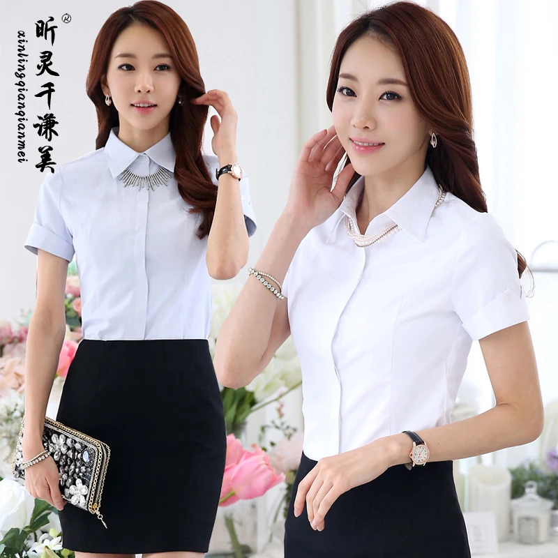 Hotel Reception Service Work Summer Female Catering Waiter Shirt Salon Occupation Suit Airline Stewardess Work Uniform J164
Hotel Reception Service Work Summer Female Catering Waiter Shirt Salon Occupation Suit Airline Stewardess Work Uniform J164