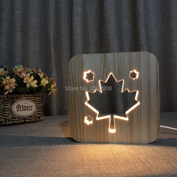 Creative cartoon maple leaf hollow design night lamp warm white light USB lamp as a holiday gift or home hotel club decoration
Creative cartoon maple leaf hollow design night lamp warm white light USB lamp as a holiday gift or home hotel club decoration
