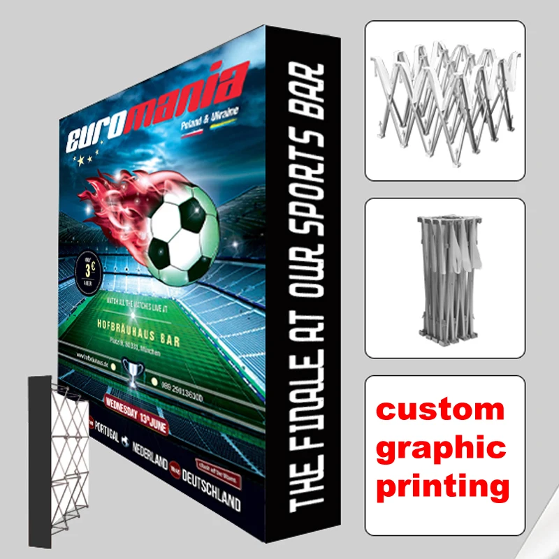 10ft portable pop up display trade show booth with custom graphic print exhibition event #3 
10ft portable pop up display trade show booth with custom graphic print exhibition event #3